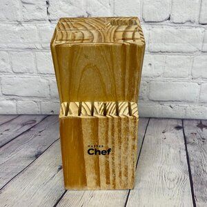 Master Chef Knife Block Wooden 12 Slots - Used Condition - Wear